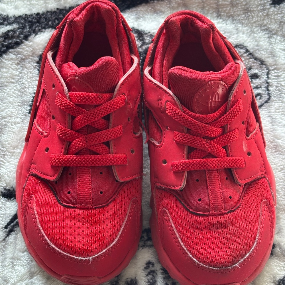 Nike Air Huarache Run TD RED Sneakers Shoes Toddler Baby  Size 9C